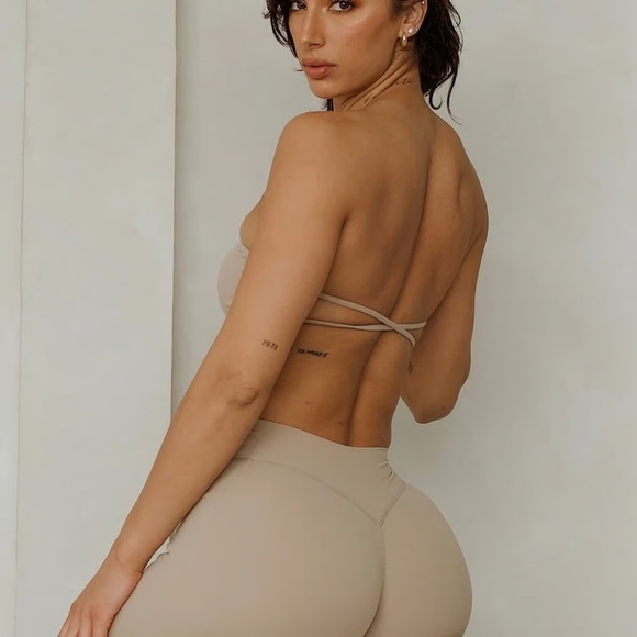 NWT Stacci Athletics Bandeau Bra - Nude Tan Bralette XS - Picture 5 of 9